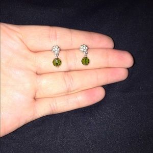 Austrian crystal and beaded earrings.
